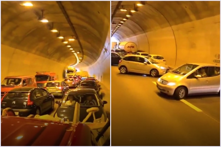 Nevjerojatna snimka: Nesreća na autocesti A7 kod Rijeke, vozači se autima okretali u tunelu!